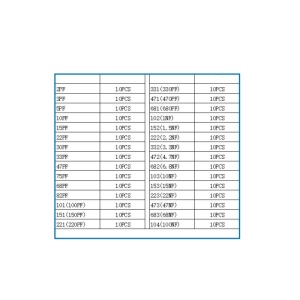 SET 300 CONDENSATOARE CERAMICE 30 VALORI 2pF...100nF-50V - Img 2