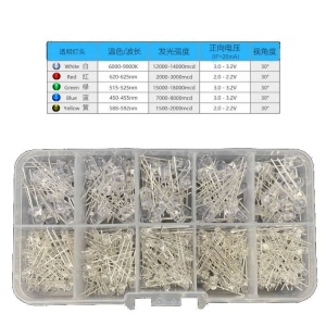 SET 300 LED-URI 3MM/5MM, 5 CULORI - Img 3