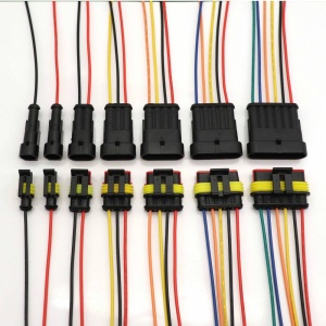 SET CONECTOR AMP SUPERSEAL IP67 1 FIR ROSU 10 cm - Img 4