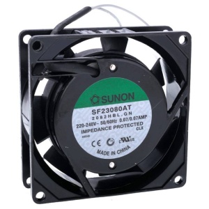 VENTILATOR 230V 80x80x25mm 30.6mc/h