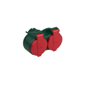 ADAPTOR EXTERIOR 2xPRIZE SCHUKO 16A/230VAC IP44 2x2P+T