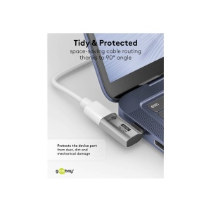 ADAPTOR USB-C MAMA-TATA ORIZONTAL 90 grade 8K/40 Gbit/s - Img 4