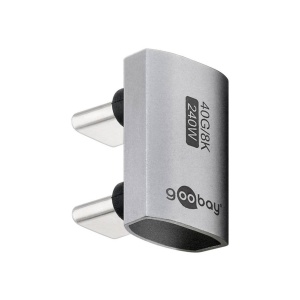ADAPTOR USB-C TATA-TATA VERTICAL 180 grade 8K/40 Gbit/s