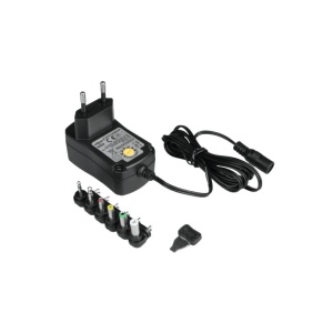 ALIMENTATOR REGLABIL 3...12V/300mA 3.6W 6 CONECTORI DC DPM