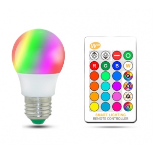 BEC LED 10W RGB+ALB CALD CU TELECOMANDA