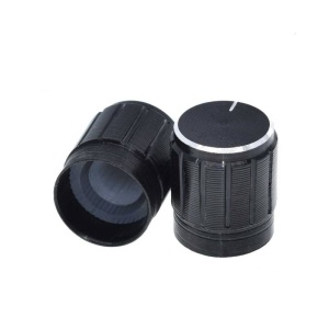 BUTON POTENTIOMETRU 15/6 NEGRU