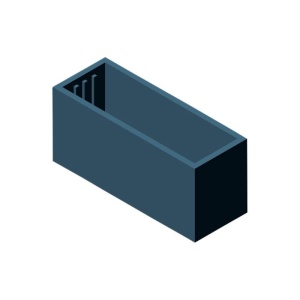 CASETA S38.10 40x15x40 PENTRU TURNARE, BLEUMARIN