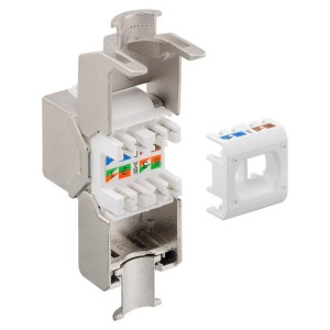 CONECTOR TIP KEYSTONE, MAMA, METAL MUFA RJ45, CAT 8.1 STP - Img 2