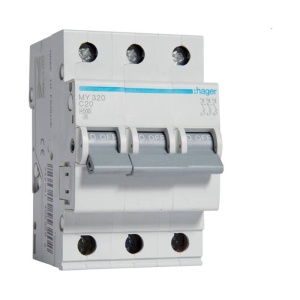 Disjunctor 3P 20A 4.5kA curba C 3M MY320 HAGER