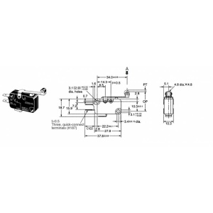 MICROINTRERUPATOR CU ROLA SPDT IP40 - Img 2