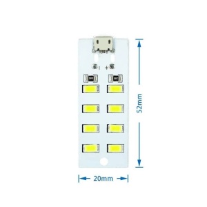 PANOU CU 8 LEDURI PENTRU ILUMINAT DE URGENTA, USB