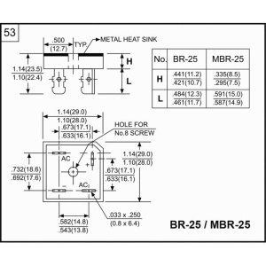 PUNTE REDRESOARE 25A/560V GBPC2508 - Img 2