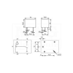 RELEU 48 V/10 A SPDT 6400R - Img 2