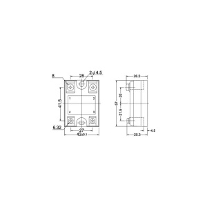 RELEU SOLID STATE 75A/48-480 AC 4-32VDC - Img 2