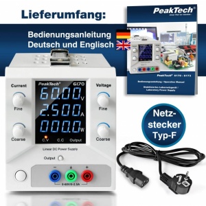 SURSA LABORATOR 0-60V/0-2.5A P6170 PEAKTECH
