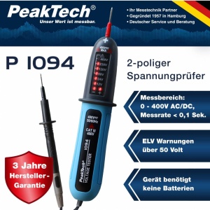 TESTER PEAKTECH P1094 12...400 V AC/DC - Img 2