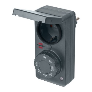 TIMER MECANIC CU SENZOR CREPUSCULAR IP44, 6 PROGRAME, BRENNENSTUHL