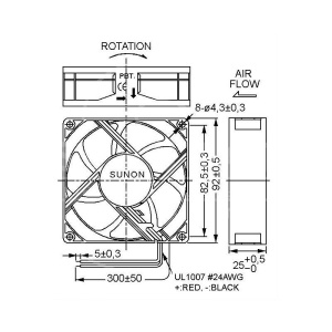 VENTILATOR 12V 92x92x25mm 87.4mv/h - Img 2