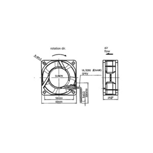 VENTILATOR 230V 60x60x25mm - Img 3