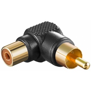 ADAPTOR RCA MAMA-RCA TATA NEGRU 90 grd