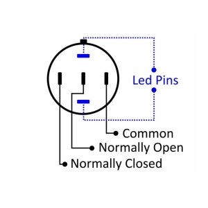 BUTON ANTIVANDAL 19mm LED ROSU 12-24V FARA RETINERE CU LOGO - Img 2