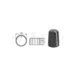 BUTON POTENTIOMETRU 13 5/6 NEGRU