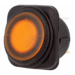 COMUTATOR ROTUND 1 X 2P ON/OFF LED PORT