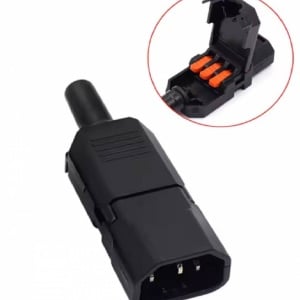 CONECTOR ALIMENTARE 10A C14 TATA DREPT TOOL FREE