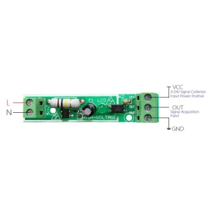 DETECTOR DE TENSIUNE 230V AC CU OPTOCUPLOR TTL PLC 1 CANAL - Img 3