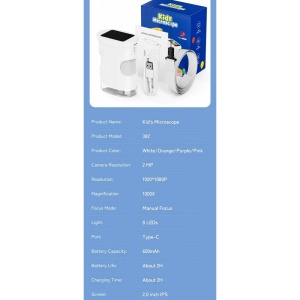 MICROSCOP DIGITAL UZ DIDACTIC HS7704 ALB - Img 9