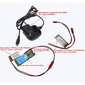 MODUL EMITATOR MICROFON FM 88-108 MHz cu display LCD - Img 2