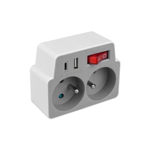 PRIZA DUBLA CEE 7/5 16A CU USB A+C 2.4A