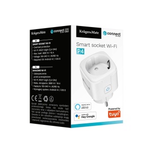 PRIZA SMART 16A WIFI TUYA CONNECT P4 KRUGER&MATZ ALB - Img 8
