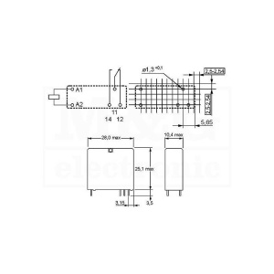 RELEU 24 V/8 A SPDT 1200 R VERTICAL - Img 2