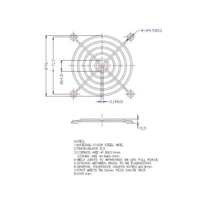 SITA PROTECTIE METAL 80x80 NEGRU - Img 2