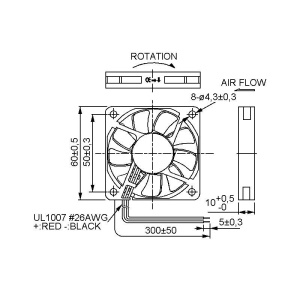 VENTILATOR 12V 60x60x10mm 24.3 m3/h - Img 2