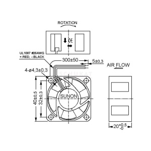 VENTILATOR 24V 40X40X20mm 15.1m3/h - Img 3