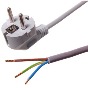 CABLU DE ALIMENTARE CU STECHER CEE7/7, GRI, 1,5 METRI