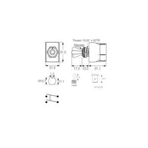 COMUTATOR 16A/250VAC DPST 2xON-OFF BULGIN - Img 3