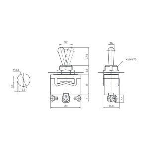 COMUTATOR BASCULANT SPDT 10A KN3-102 - Img 2