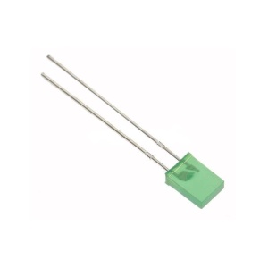 Dioda LED 2x5 mm VERDE - DREPTUNGHIULAR