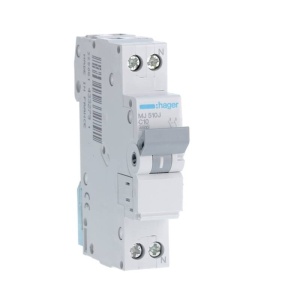 Disjunctor 1P+N 10A 4.5kA curba C 1M MJ510J HAGER