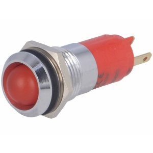INDICATOR CU LED 12V 10mm CROM ROSU