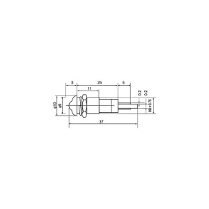 INDICATOR CU LED 24V 8.2mm ROSU-CONVEX - Img 2