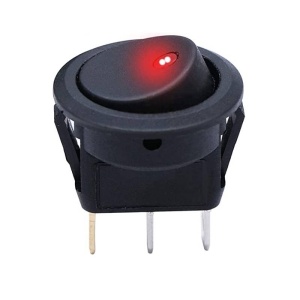 INTRERUPATOR CU LED 3 PINI 12V/20A ROSU