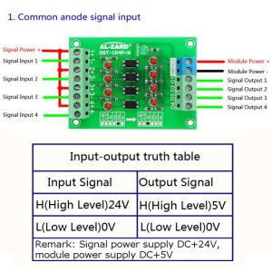 MODUL CONVERTOR NIVEL DE TENSIUNE AL SEMNALULUI, CU 4 OPTOCUPLOARE - Img 5