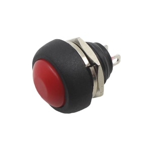 PUSH BUTON 12 mm ROSU FARA RETINERE