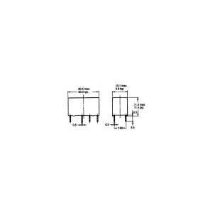 RELEU 24 VDC/ 2A, DPDT, PCB, G5V2-24 OMRON - Img 2