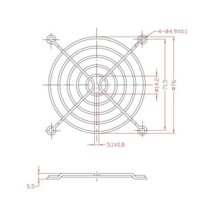 SITA PROTECTIE METAL 80x80 CROM - Img 2