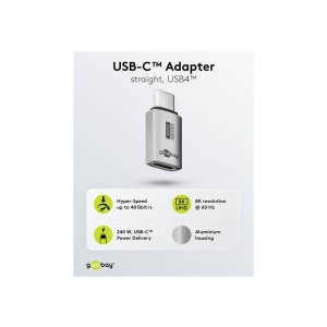 ADAPTOR USB-C MAMA-TATA DREPT 8K/40 Gbit/s - Img 2